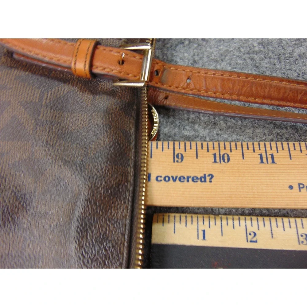 Michael Kors Jet Set Tote Brown Monogram Logo Shoulder Bag